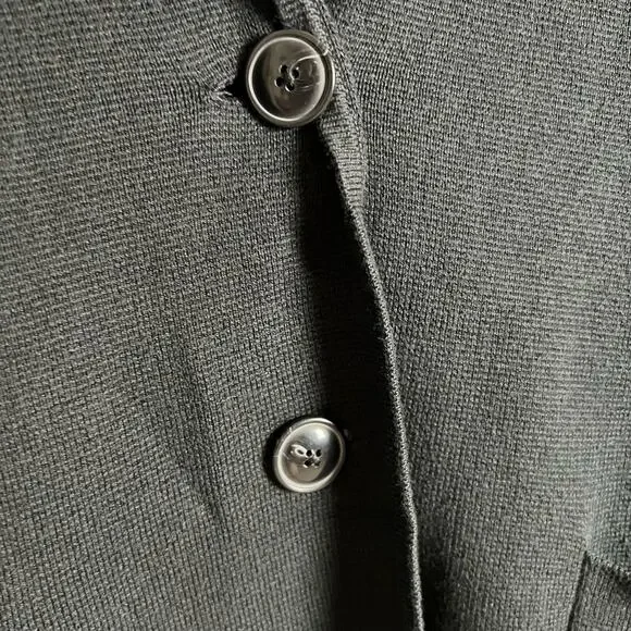 J.Crew Two-Button Black Sweater Knit Blazer Size Petite Medium - Picture 8 of 11